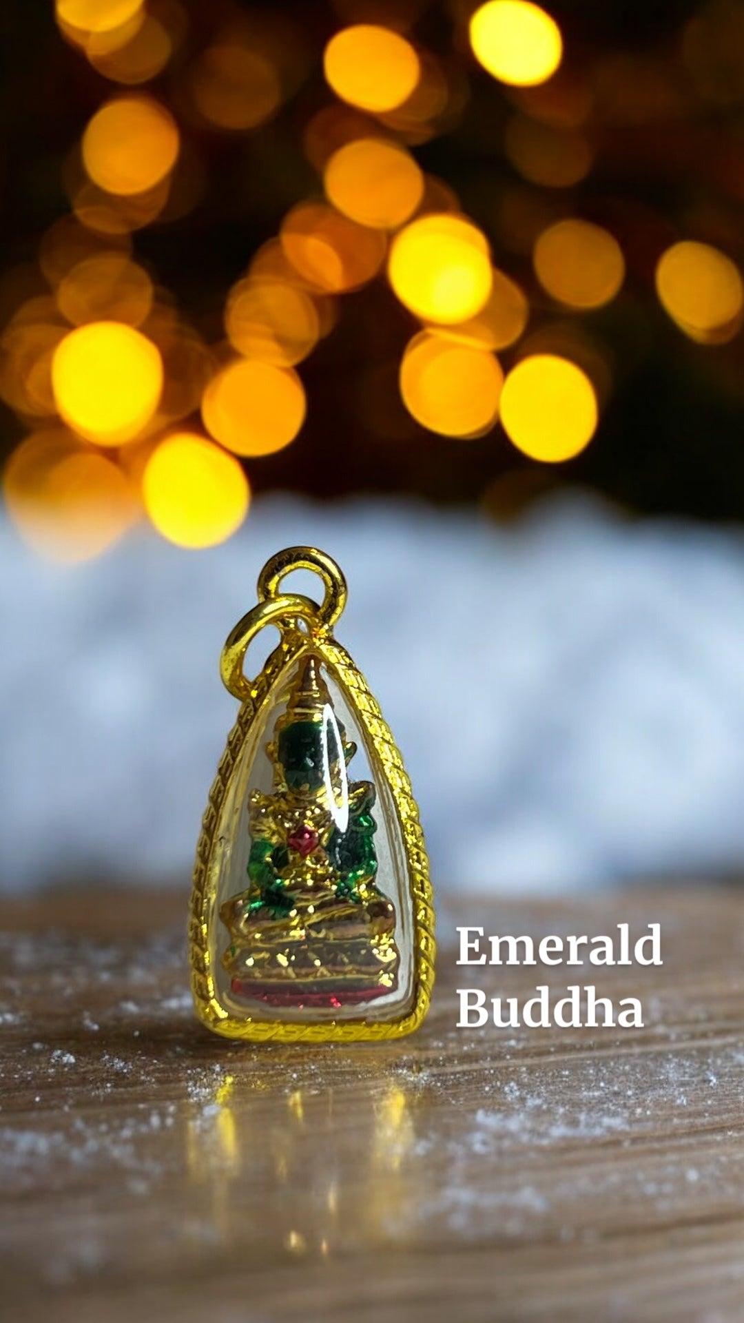 Emerald Buddha Amulet 1/2 inch