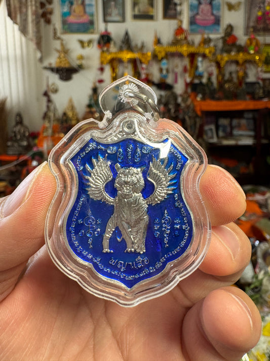 Blue Flying Tiger Buddha Amulet