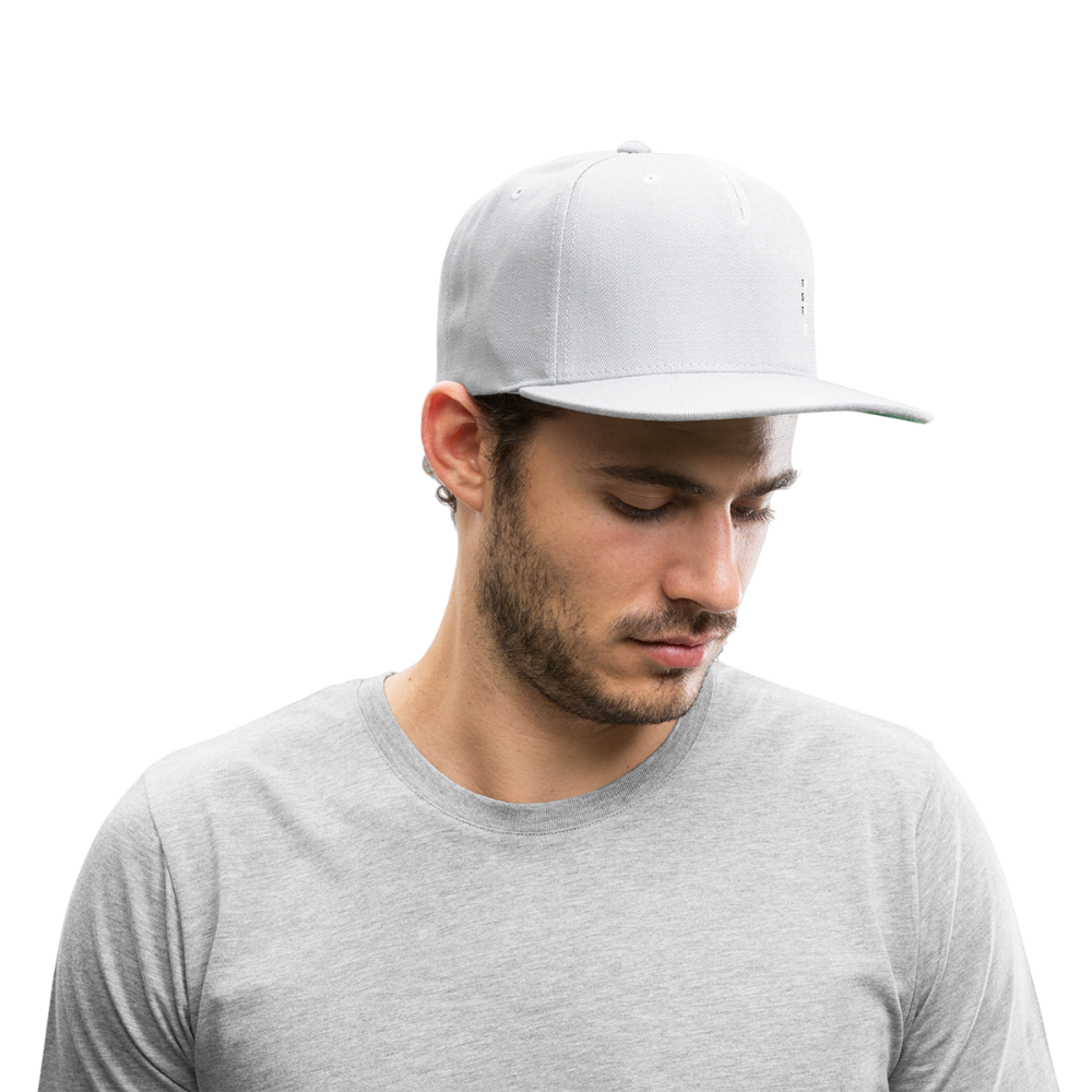 TST Snapback Baseball Cap - white