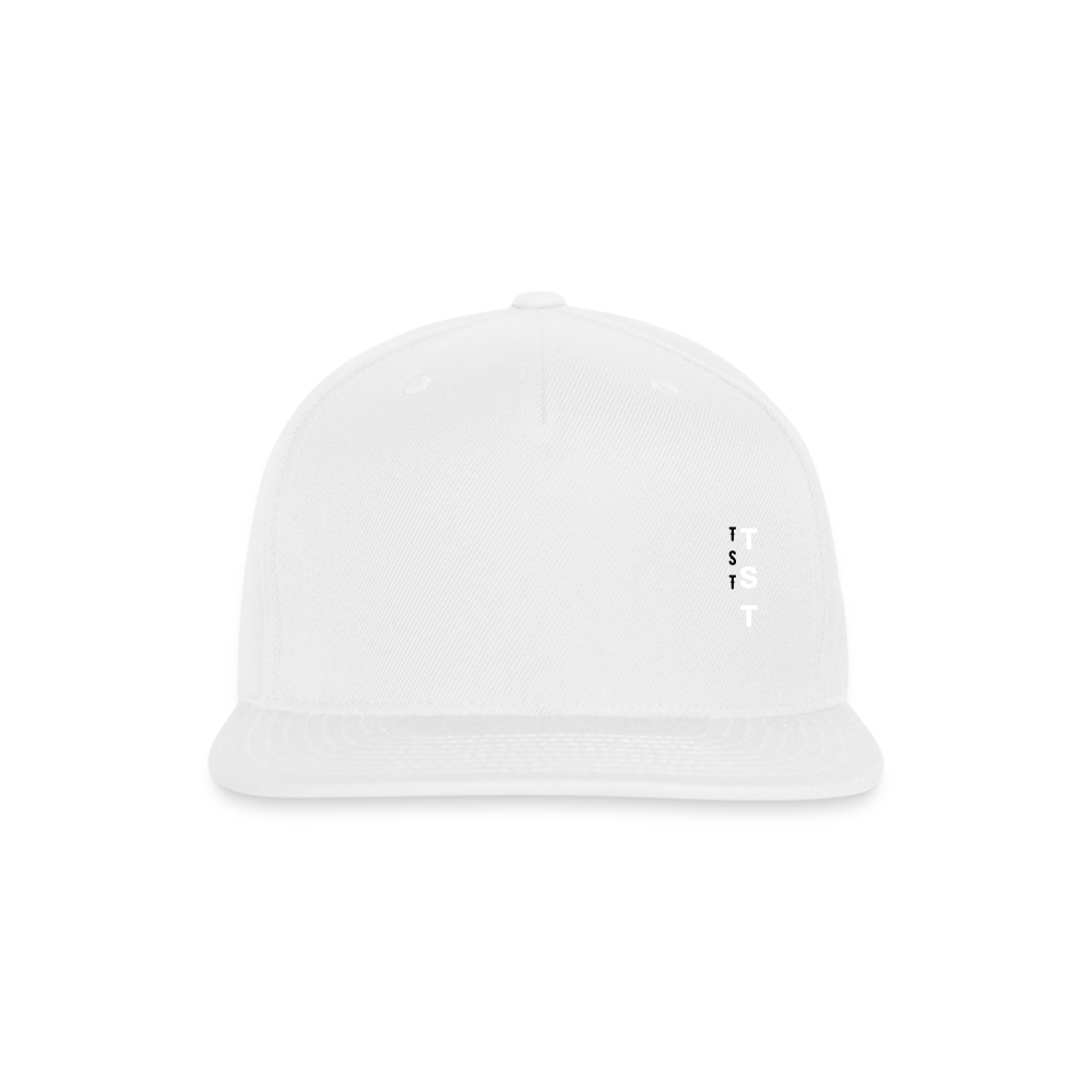 TST Snapback Baseball Cap - white