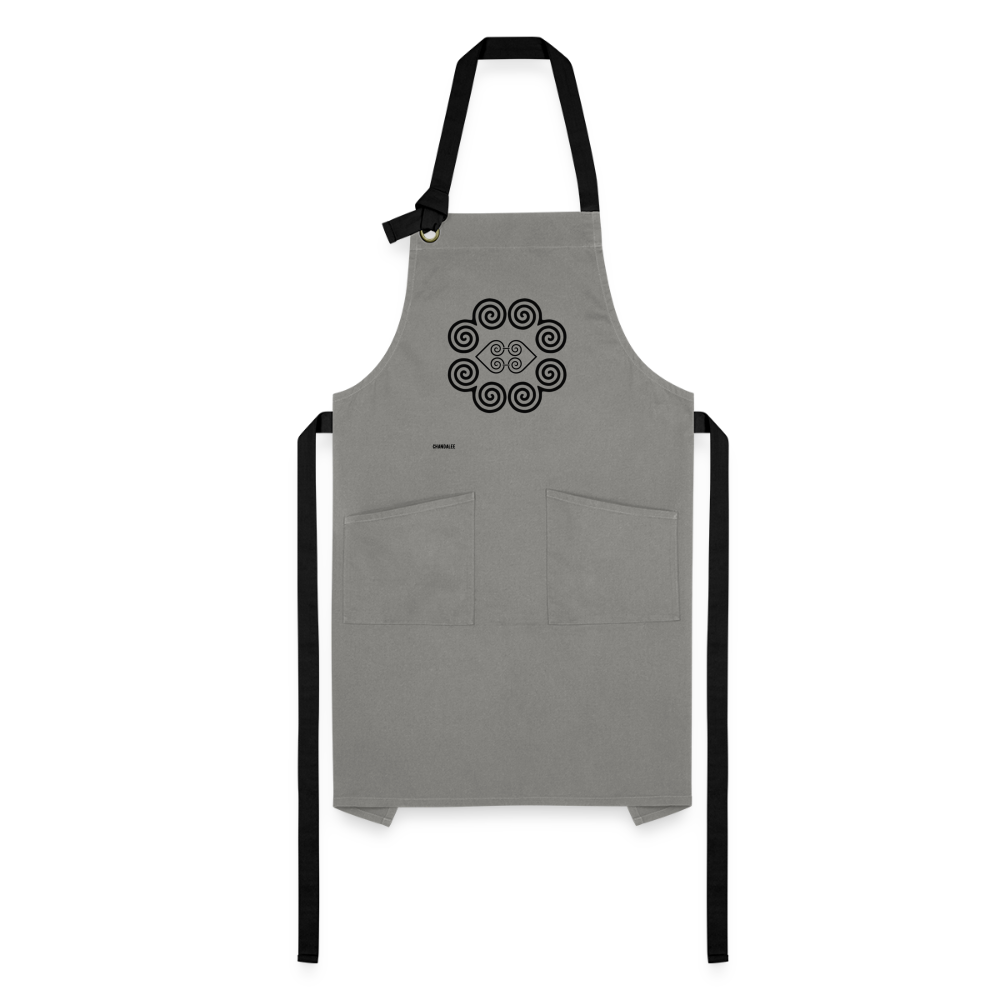 Hmong Apron - gray/black