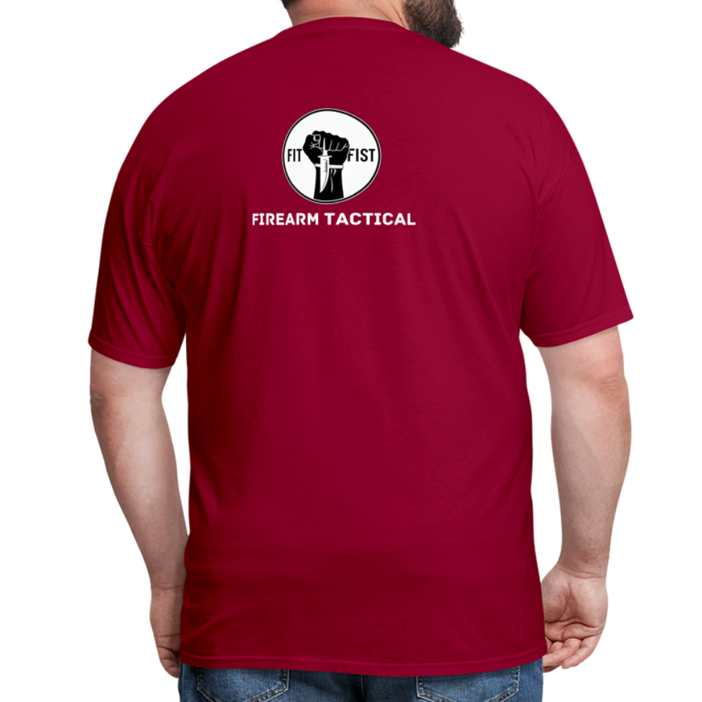 Unisex Classic T-Shirt Firearm Tactical - dark red