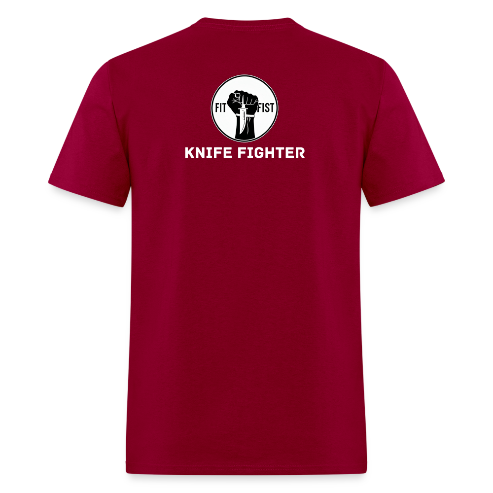 Unisex Classic T-Shirt Knife Fighter - dark red