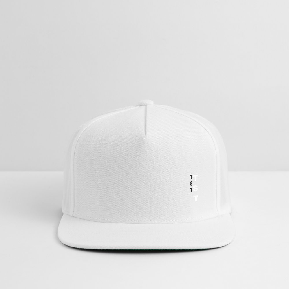 TST Snapback Baseball Cap - white