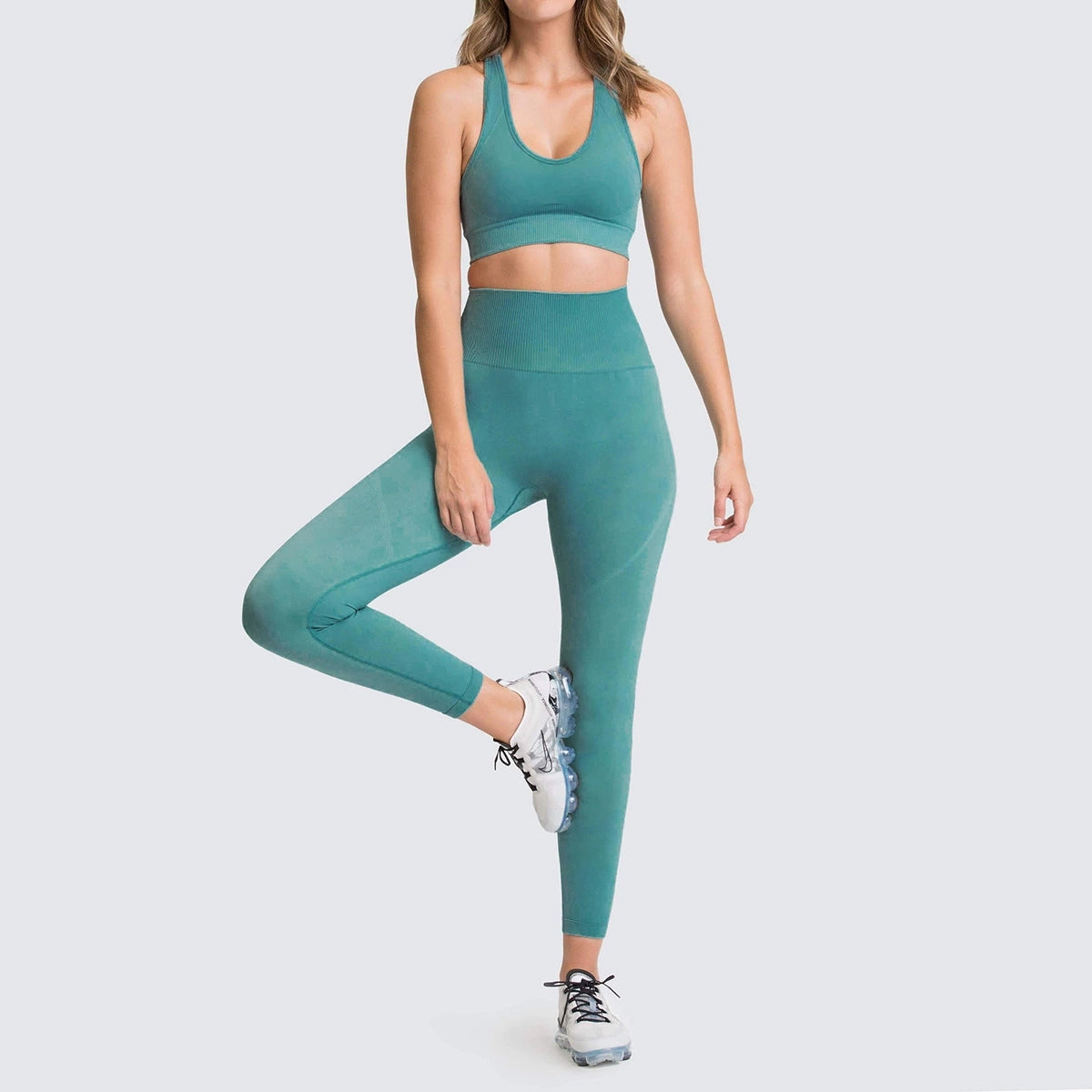 Yoga Set 2 Piece Sports Gym Wear Leggings Bra Pants Women Workout