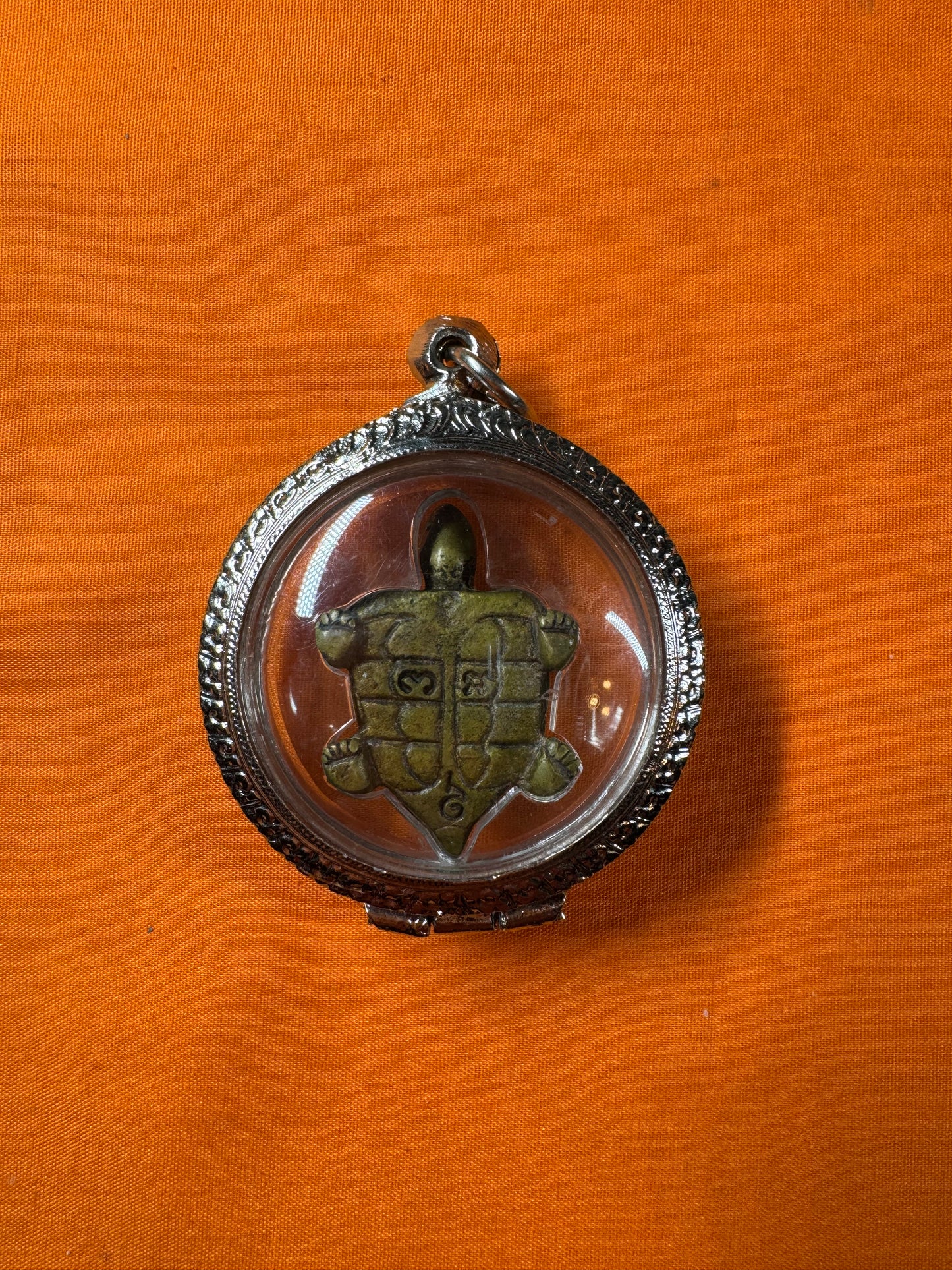 Brass Turtle Amulet with Luang Pu Ngern
