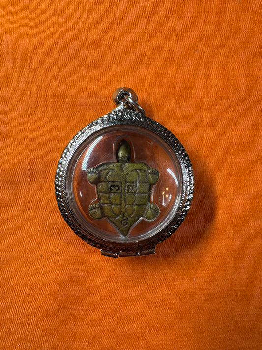 Brass Turtle Amulet with Luang Pu Ngern